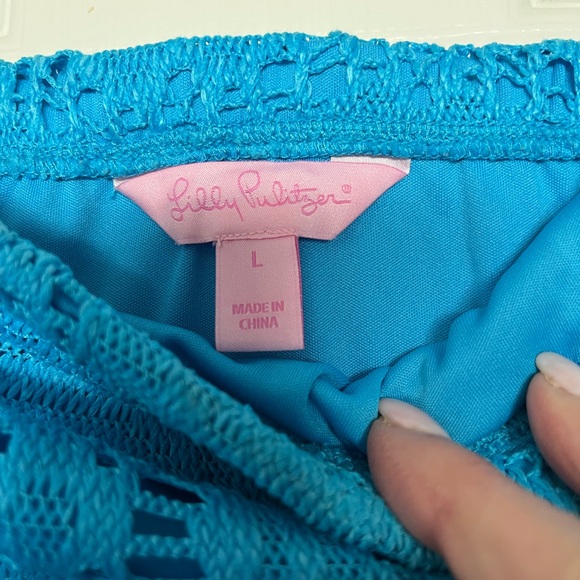 Lilly Pulitzer Emmett Maxi Dress in Ariel Blue King Street Lace. Sz L MSRP $198 - Picture 4 of 5